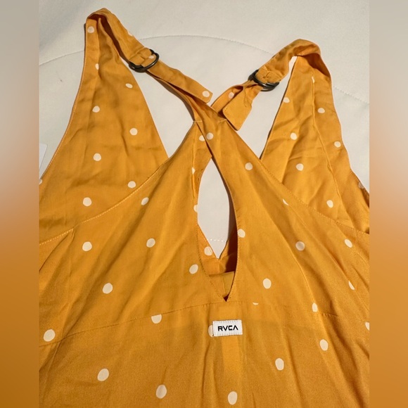 NWT RVCA Yellow Polka Dot Tank Dress Size Medium🌼 - Picture 2 of 10